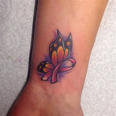 Butterfly And Cancer Ribbon Tattoos • Arm Tattoo Sites