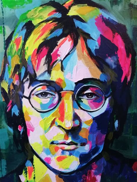 JOHN LENNON Portrait Print. Wall Art, Music Star, Pop Art, Music, Rock ...