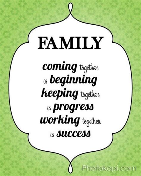 Family: Coming Together Is Beginning