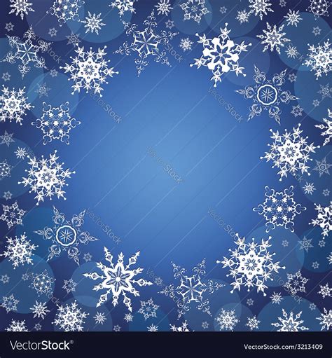 Winter background wallpaper with snowflakes Vector Image