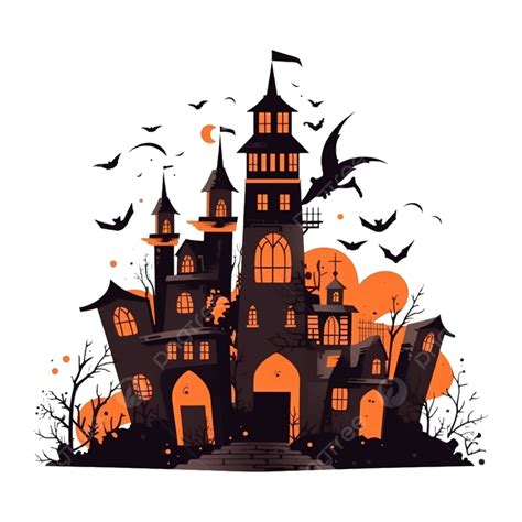 Halloween Horror Haunted House Illustration, Halloween, Haunted House ...