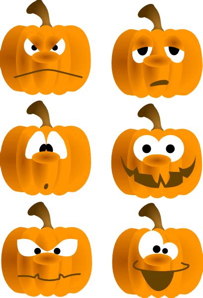 Pumpkin Faces Clip Art at Clker.com - vector clip art online, royalty ...