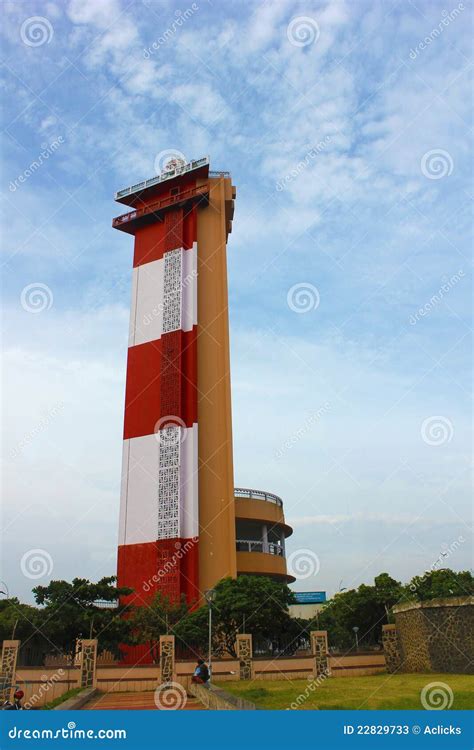 Lighthouse In Marina Beach Stock Photos - Image: 22829733