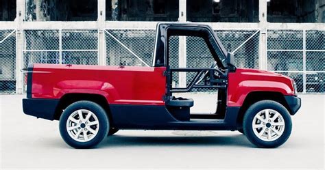 Great Design Feature: Pickman Electric Mini Pickup Truck Gets Folding ...