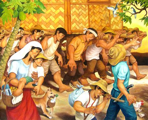 Bayanihan | Bernard Vista Paintings | Galerie Joaquin | Modern and ...