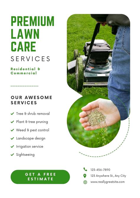 Free printable, customizable landscaping flyer templates | Canva