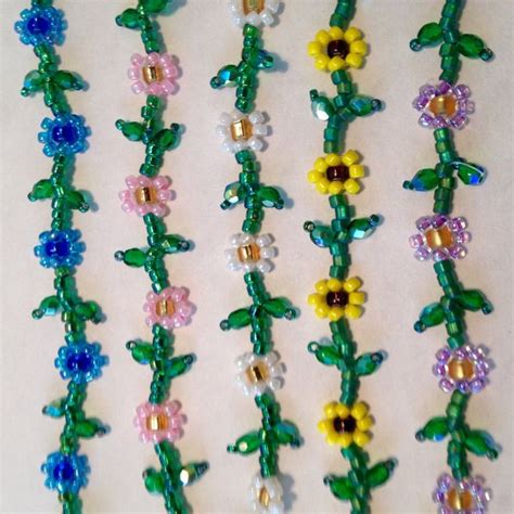 Pin en Beading, Daisy Chain stitch variations