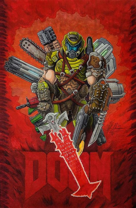 DOOM Eternal Fan art | Игровые арты, Художественные идеи, Иллюстрации арт