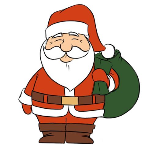 How to draw Santa Claus for kids