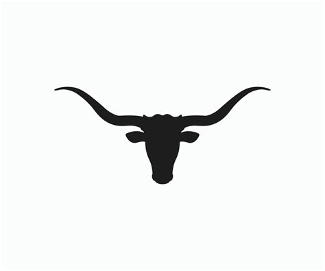 Silhouette Texas Longhorn Vector. Bull Head Logo Icon Vector. 10629480 ...