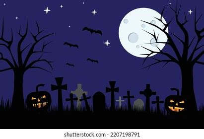 15,494 Haunted Graveyard Silhouette Images, Stock Photos & Vectors ...