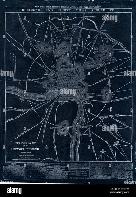 Civil War Maps 0021 A topographical map of the city of Richmond and ...