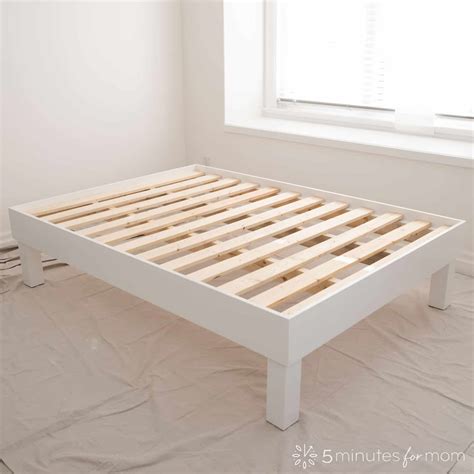 DIY Wood Bed Frame - How to Build a Bed Frame - 5 Minutes for Mom