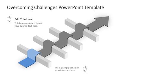 4-Step Overcoming Challenges PowerPoint Template - SlideModel