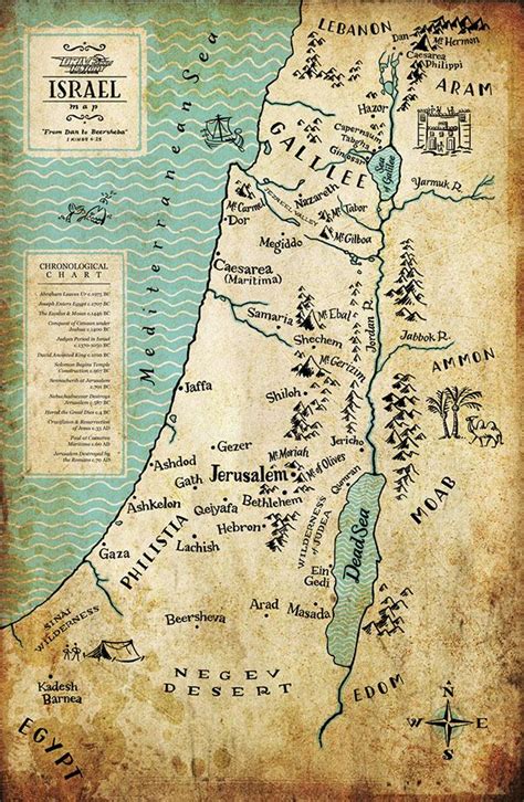 Drive Thru History Ancient Israel Map on Behance | Ancient israel map ...