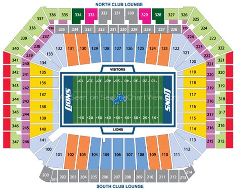 Ford Field, Detroit MI - Seating Chart View