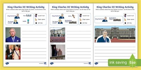 King Charles III Early Writing Activities (teacher made)