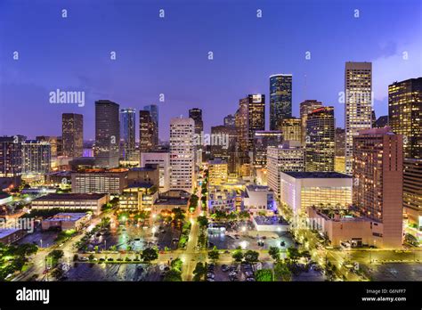 Houston, Texas, USA downtown city skyline Stock Photo - Alamy