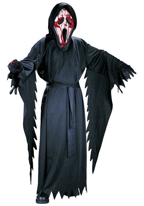 Scream Bleeding Ghost Face Halloween Costume for Boys, Small, with ...