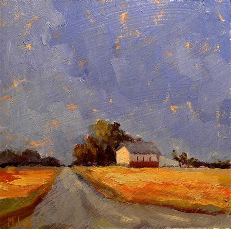 Heidi Malott Original Paintings: Autumn Sunset Landscape Barn ...