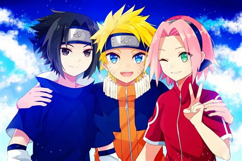 Naruto, Sasuke and Sakura ~~ | Naruto sasuke sakura, Naruto uzumaki ...