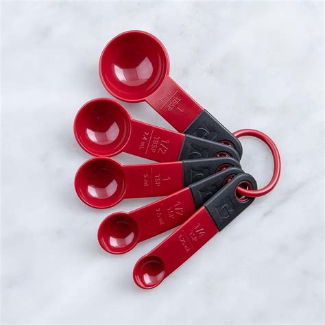 KitchenAid Classic Measuring Spoon - Set of 5 (Red) | Kitchen Stuff Plus