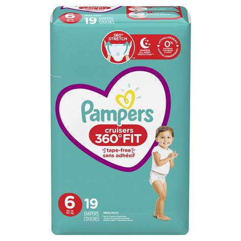 Pampers Cruisers 360 Fit Active Comfort Diapers, Size 6, 19 Ct ...