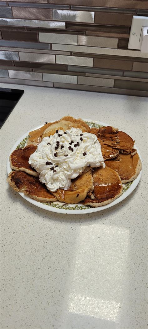 cinnamon pancakes with syrup and whipped cream : r/pancakes