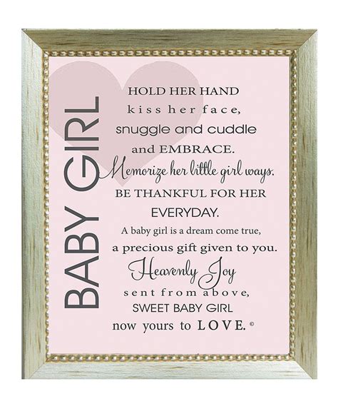 The Grandparent Gift Co. 'Baby Girl' Poem Framed Print | Baby girl ...