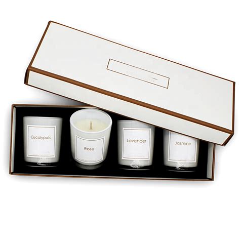 Premium 3 and 4 Jars Rigid Candle Gift Packaging Set Boxes-Candle ...