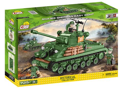 COBI Small Army M4A3 Sherman Easy Eight 725 Piece Construction Blocks ...