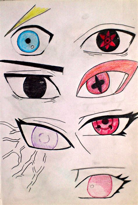 Naruto characters' eyes - sketch by Sabeeey on DeviantArt