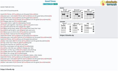 Chord: Good Times - Chic - tab, song lyric, sheet, guitar, ukulele ...