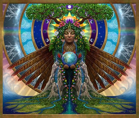 Gaia Sacred System Art Print by Cristina McAllister in 2020 | Goddess ...