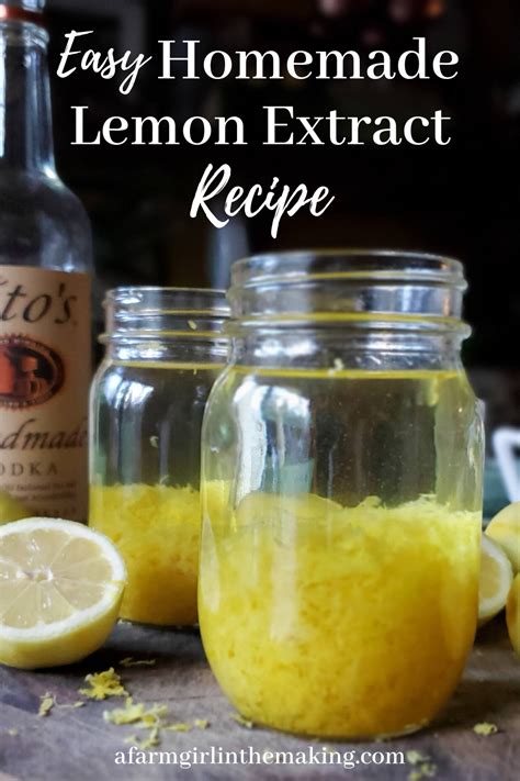 Delicious Homemade Lemon Extract Recipe | Ricetta