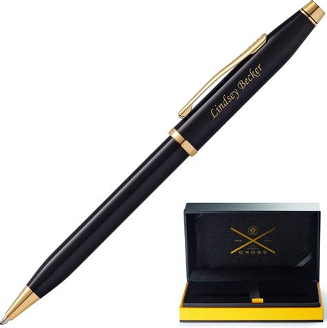 Amazon.com : Personalized Cross Pen | Engraved Cross Century II Black ...