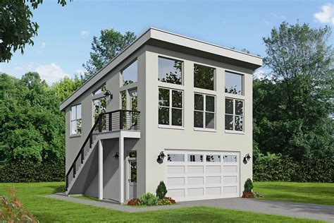 Plan 68668VR: 2-Car Detached Garage with Man Cave Above | Garage plans ...