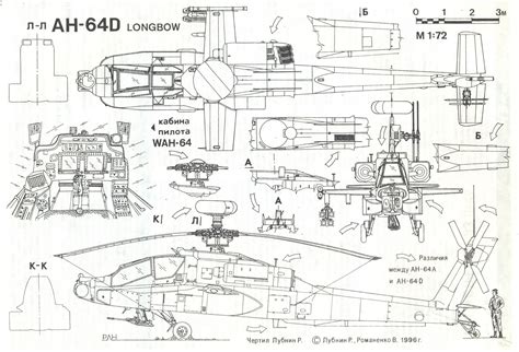 Boeing AH-64 Apache Blueprint - Download free blueprint for 3D modeling