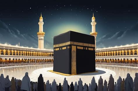 Premium Photo | Illustration of Kaaba Pilgrimage Background