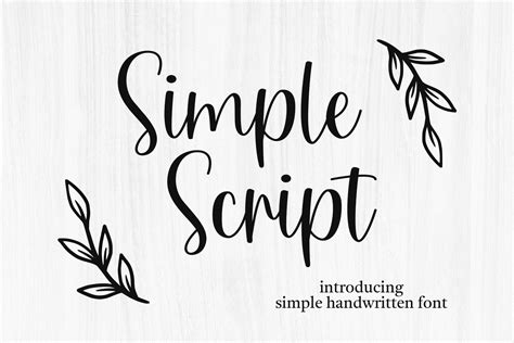 Simple Script Font by Artkenza · Creative Fabrica