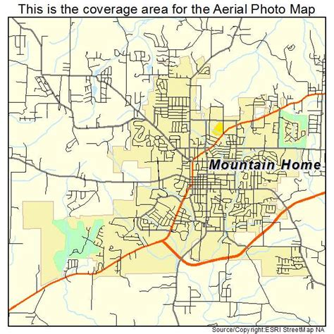 Aerial Photography Map of Mountain Home, AR Arkansas