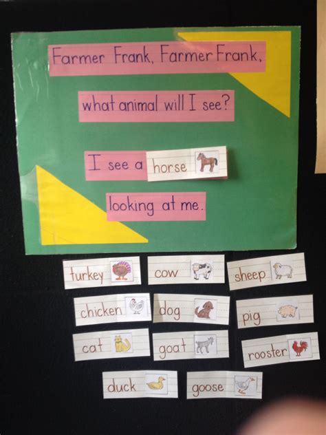 Preschool farm interactive chart | Interactive charts, Farm theme ...