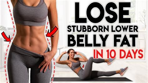 LOSE BELLY FAT in 10 Days (lower belly) | 8 minute Home Workout ...