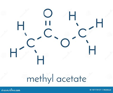 Methyl Acetate Solvent Molecule. Skeletal Formula.. Stock Vector ...