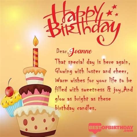 Create Happy birthday Joanne wishes image with name - Best Of Birthday