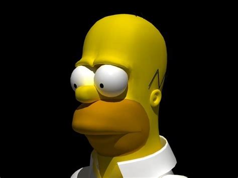 3d homer simpson rigged biped model | Porcelana fria, Imagens