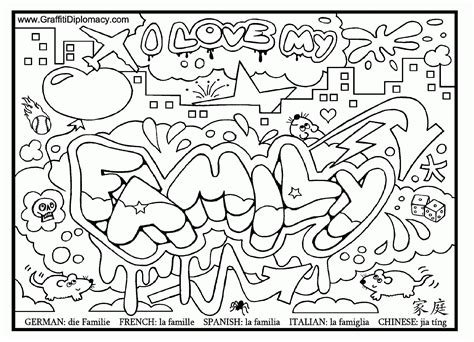 Graffiti Coloring Pages For Teenagers at GetDrawings | Free download