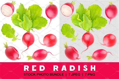 Red radish pieces | Graphic Objects ~ Creative Market