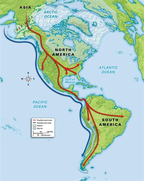 Two theories on how the first Americans arrived. | Map, Native american ...