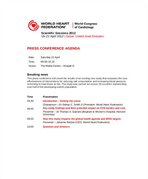 Conference Agenda - 22+ Examples, Format, Pdf, Tips